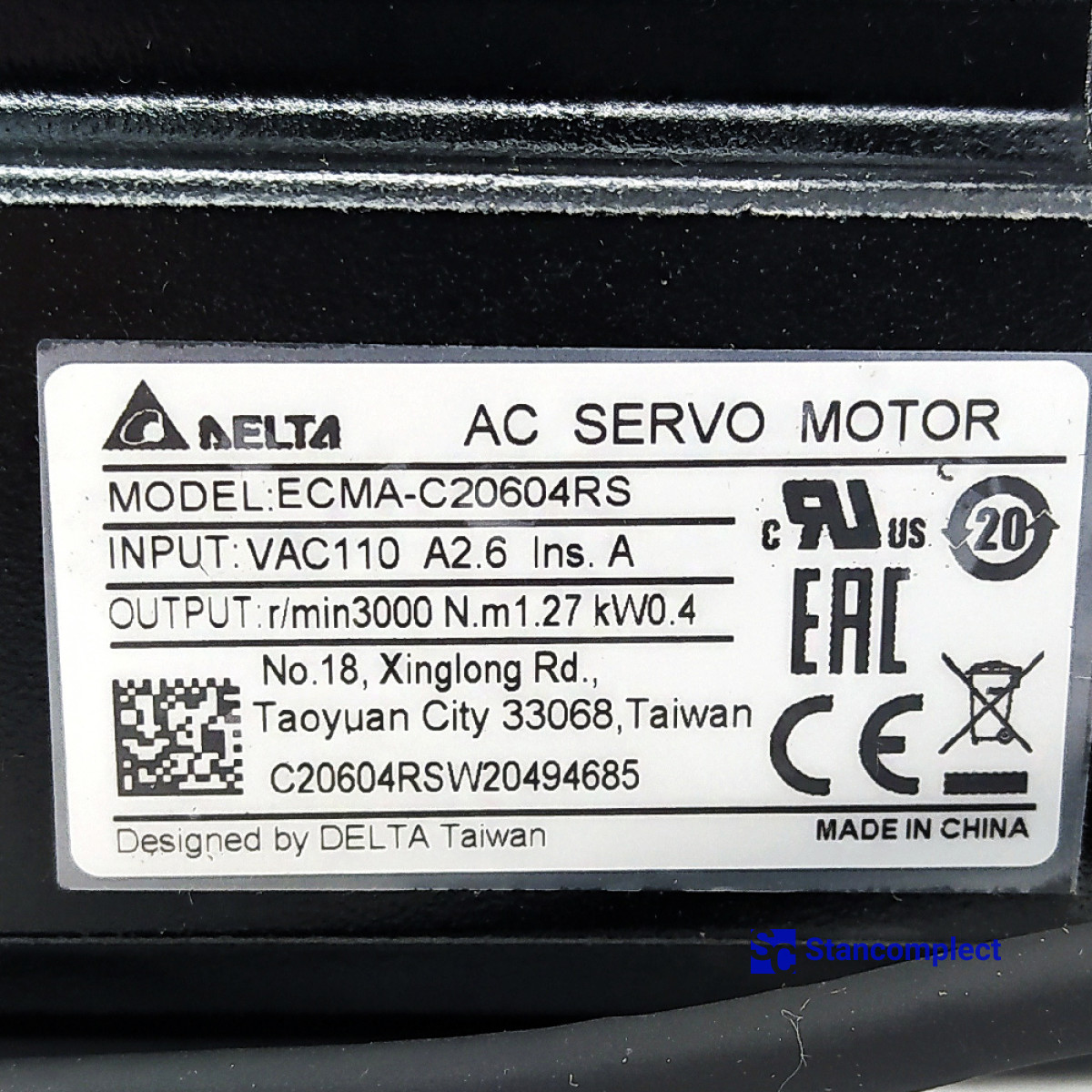 Servo motor ECMA-C20604RS for sliding table saw KS-132PV